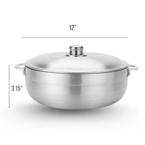 Alpine Cuisine 3.5-Quart Nonstick Aluminum Caldero Pot with Lid | Easy Clean & Durable Cookware thumbnail 8