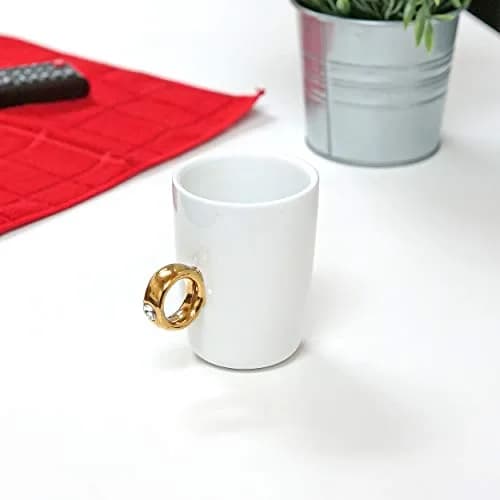 Fairly Odd Novelties Ceramic Engagement 2 Carat Ring Mug | Novelty Gag Gift for Weddings & Parties thumbnail 7
