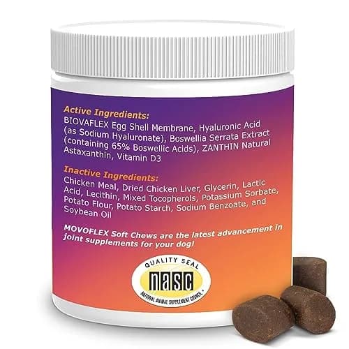 MOVOFLEX Soft Chew Hip & Joint Support for Large Dogs - 60ct | Palatable, No Loading Dose, 5-Ingredient Blend thumbnail 6