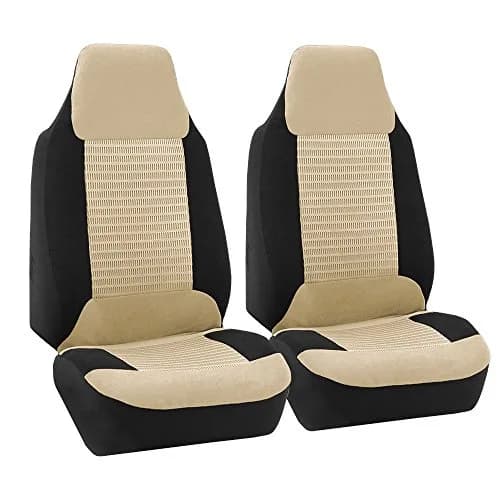 FH Group Front Set Cloth Car Seat Cover for Bucket Seats | Universal Fit & Airbag Compatible (70-120 chars) thumbnail 1