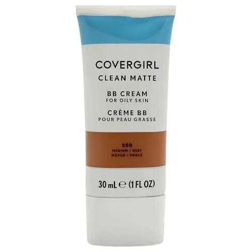 COVERGIRL Clean Matte BB Cream Medium/Deep - 550 29.57ml (1 Fl Oz) | Oil-Free, Cruelty-Free Foundation thumbnail 1