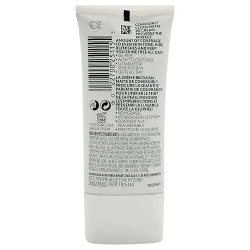 COVERGIRL Clean Matte BB Cream Medium/Deep - 550 29.57ml (1 Fl Oz) | Oil-Free, Cruelty-Free Foundation thumbnail 2
