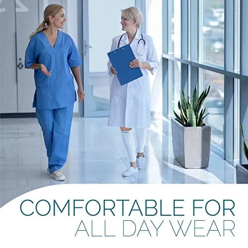 Run Forever Calf Compression Sleeve Medium White | 20-30mmHg Graduated Compression for Pain Relief & Recovery thumbnail 9
