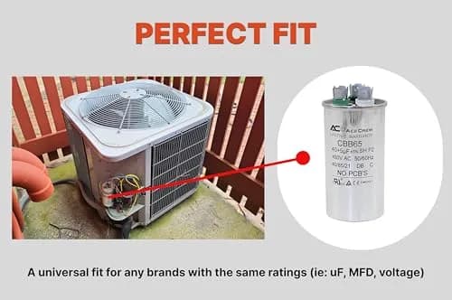 Ace Crew 40+5uF Dual Run Capacitor 370V/440V | HVAC Air Conditioner, Heat Pump, Fan Motor Start thumbnail 6
