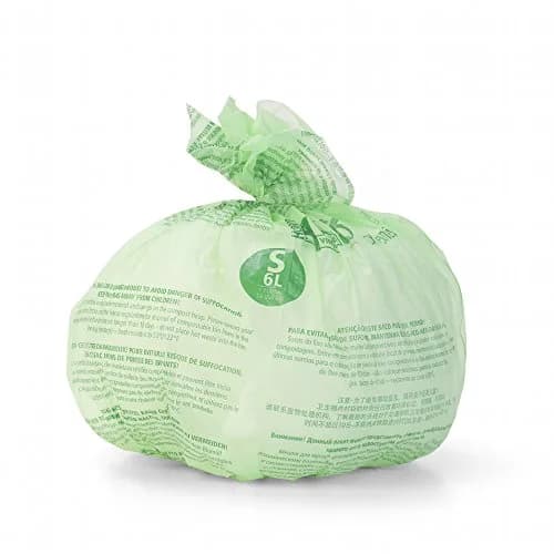 Brabantia Compostable Trash Bags 1.6 gal | Organic Waste Bin Liners, Eco-Friendly, Certified Compostable, Green thumbnail 4
