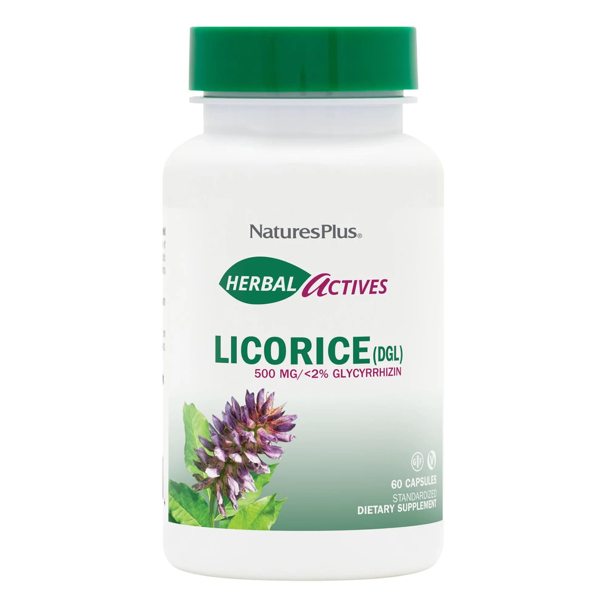 NaturesPlus Herbal Actives Licorice (DGL) 500 mg | Supports Digestion & Well-Being | Vegetarian, Gluten Free