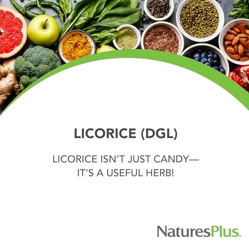 NaturesPlus Herbal Actives Licorice (DGL) 500 mg | Supports Digestion & Well-Being | Vegetarian, Gluten Free thumbnail 3