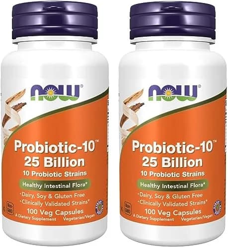 Now Foods Probiotic-10 25 Billion | Unisex Digestive Support Capsule Pack of 2 thumbnail 1