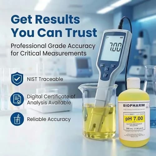 Biopharm pH Calibration Buffer 3-Pack 500 mL | NIST Calibrated, Traceable, Easy Identification thumbnail 5