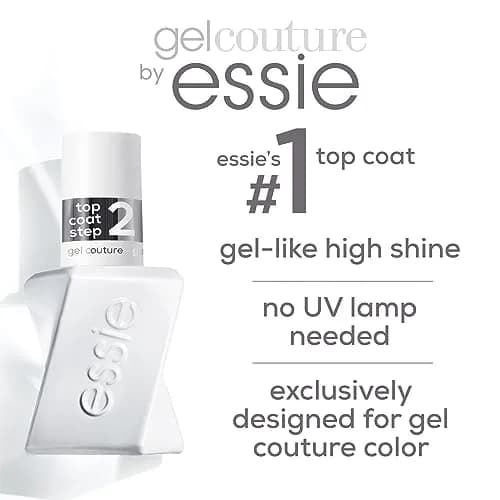 essie Gel Couture Clear Top Coat 13ml (0.46 fl oz) | Shiny, Chip-Resistant Finish thumbnail 3