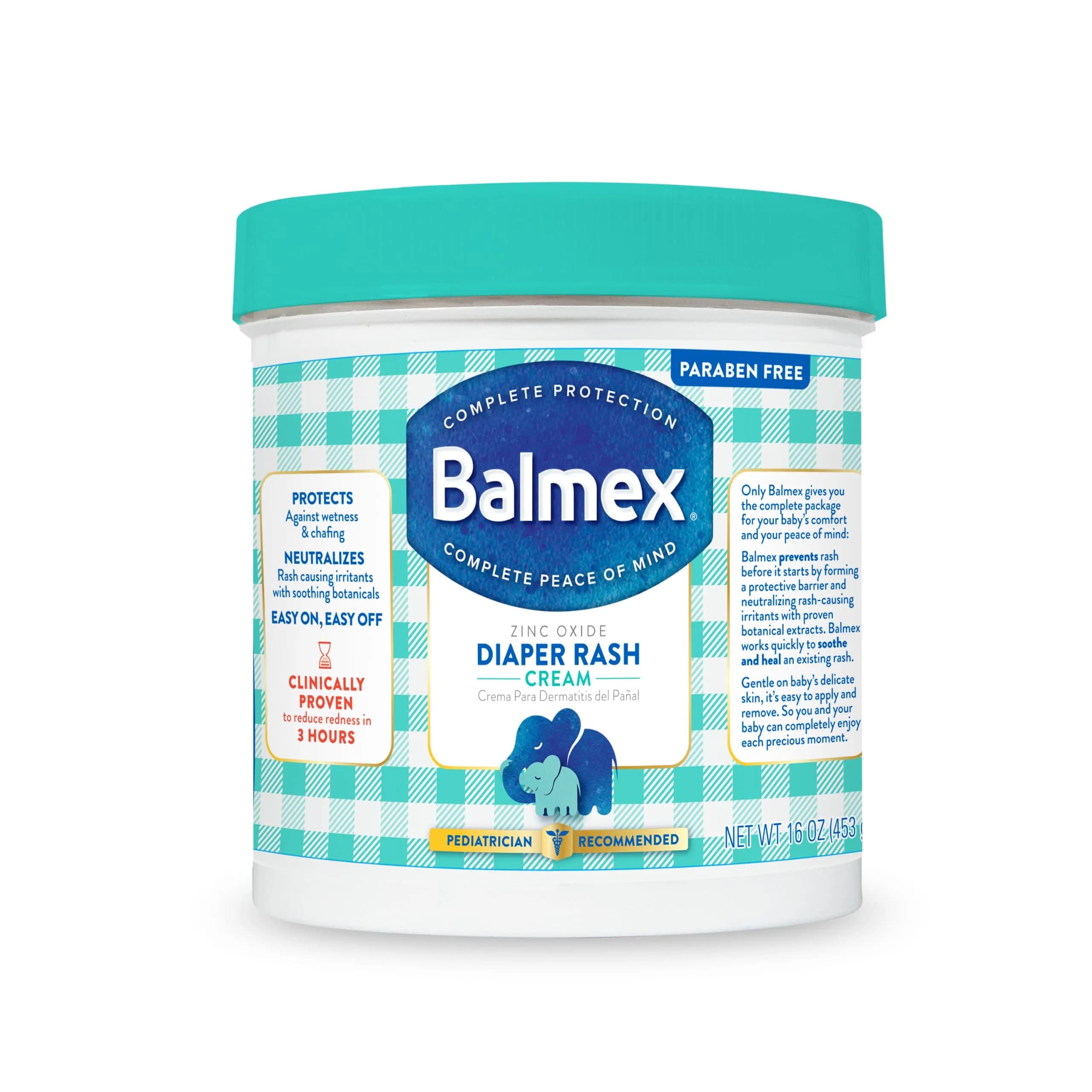 Balmex Zinc Oxide 16oz Skin Protectant for Baby | Fast Relief & Gentle Care - main product image