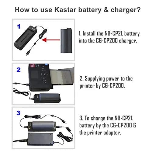 Kastar Battery & Charger BG-CP200 for Canon SELPHY CP Series | High Capacity, Compatible & Reliable thumbnail 5