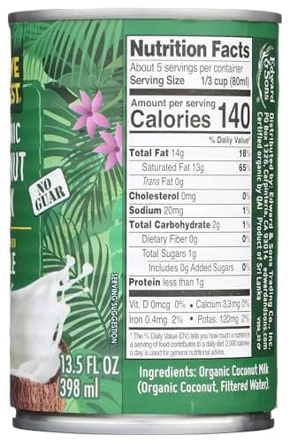 Native Forest Organic Coconut Milk Unsweetened - 13.5 Fl Oz | Vegan, Gluten-Free, Non-GMO thumbnail 6