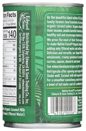 Native Forest Organic Coconut Milk Unsweetened - 13.5 Fl Oz | Vegan, Gluten-Free, Non-GMO thumbnail 2