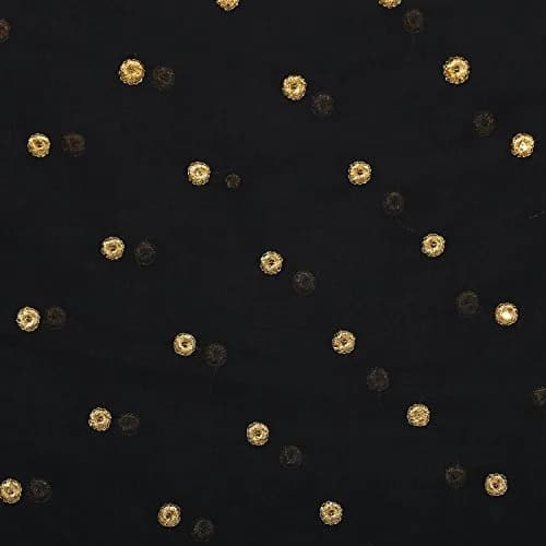 DUPATTA BAZAAR Black Embroidered Chiffon Dupatta 235cm x 92cm | Soft & Flowy Traditional Wrap thumbnail 6