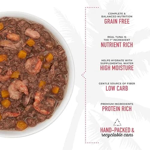 TIKI PETS Tiki Cat Aloha Friends Wet Cat Food, Tuna, Shrimp & Pumpkin, 3oz Can | Grain-Free, High Moisture, Protein-Rich thumbnail 5