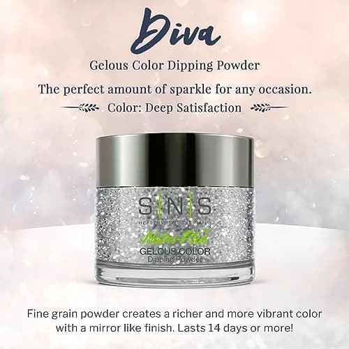 SNS Nail Dip Powder Diva Collection DC07 (1.5 oz / 44.36 ml) | Long-Lasting Glitter Manicure thumbnail 2