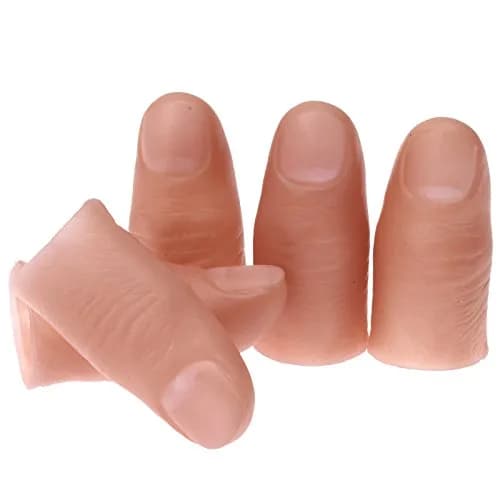 dophee 5Pcs Finger Magic Trick Fake Soft Thumb Tip | Easy Close-Up Illusion for Adults & Kids thumbnail 4