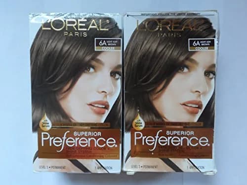 L'Oreal Paris Superior Preference 6A Light Ash Brown | Long-lasting, ammonia-free hair color for natural ash tone thumbnail 1