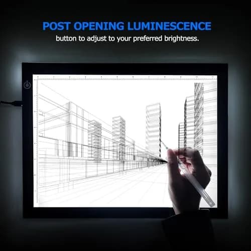 ME456 A4 LED Light Box 36 cm (14") Light Pad with USB Power | Flicker-Free Tracing Table for Artists thumbnail 2