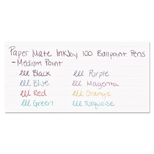 Paper Mate InkJoy 100ST Ballpoint Pens, Assorted Ink, 8 count | Smooth, Bright Colors for School & Office thumbnail 8