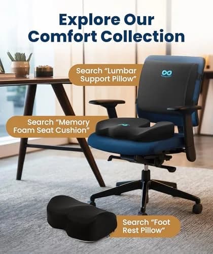 Everlasting Comfort Doctor Recommended Memory Foam Seat Cushion Large | Ergonomic Support for Tailbone Pain Relief thumbnail 8