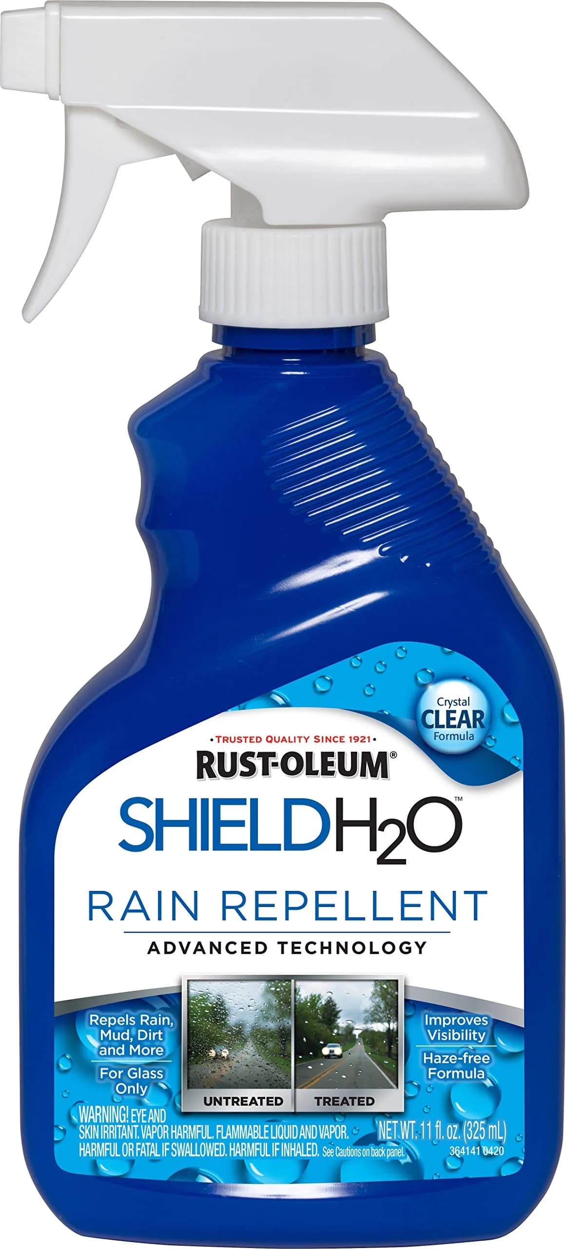 Rust-Oleum Shield H2O Rain Repellent Spray 11 oz | Hydrophobic Water & Rain Resistance on Glass - main product image