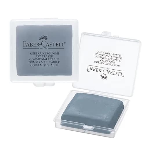 Faber-Castell Kneadable Eraser for Artists (1 Pack, Grey) | Soft & Absorbent Art Eraser thumbnail 1