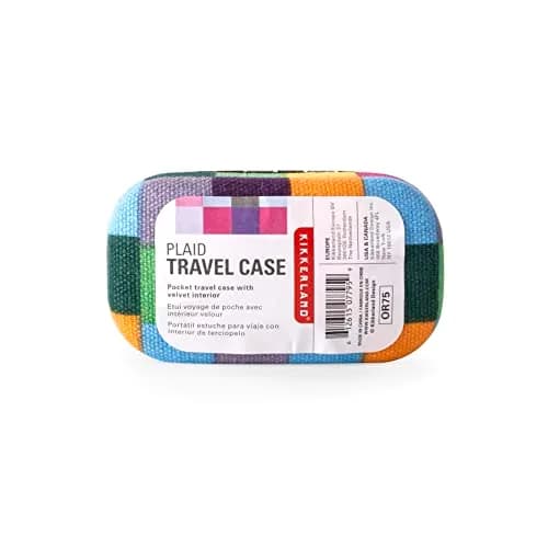 Kikkerland Small Travel Organizer Case for Jewelry & Accessories | Compact, Stylish, Cotton & Metal | 8.5x4.8x3cm thumbnail 3