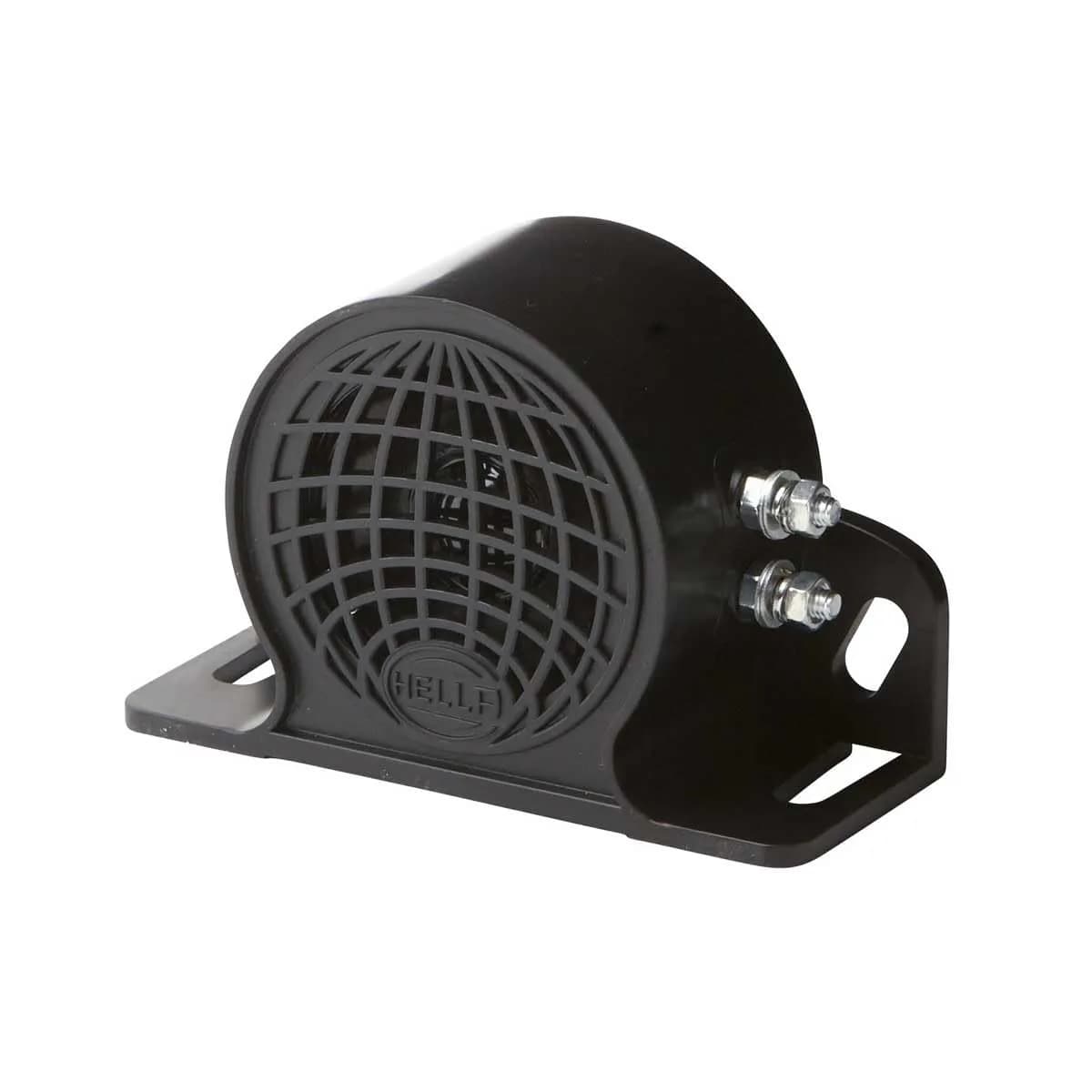 HELLA Black 9V/48V 110 Db Back-Up Alarm | Universal Mount for Trucks & Vehicles — Black