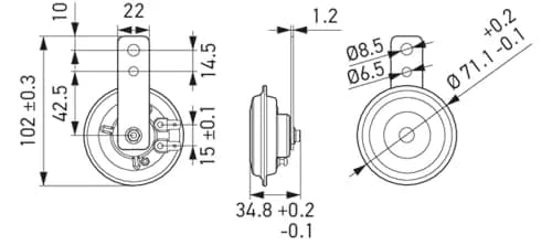 Hella 012588061 Motorcycle Series Black 12V Disc Horn | High Decibel Vehicle Horn for Bikes thumbnail 6