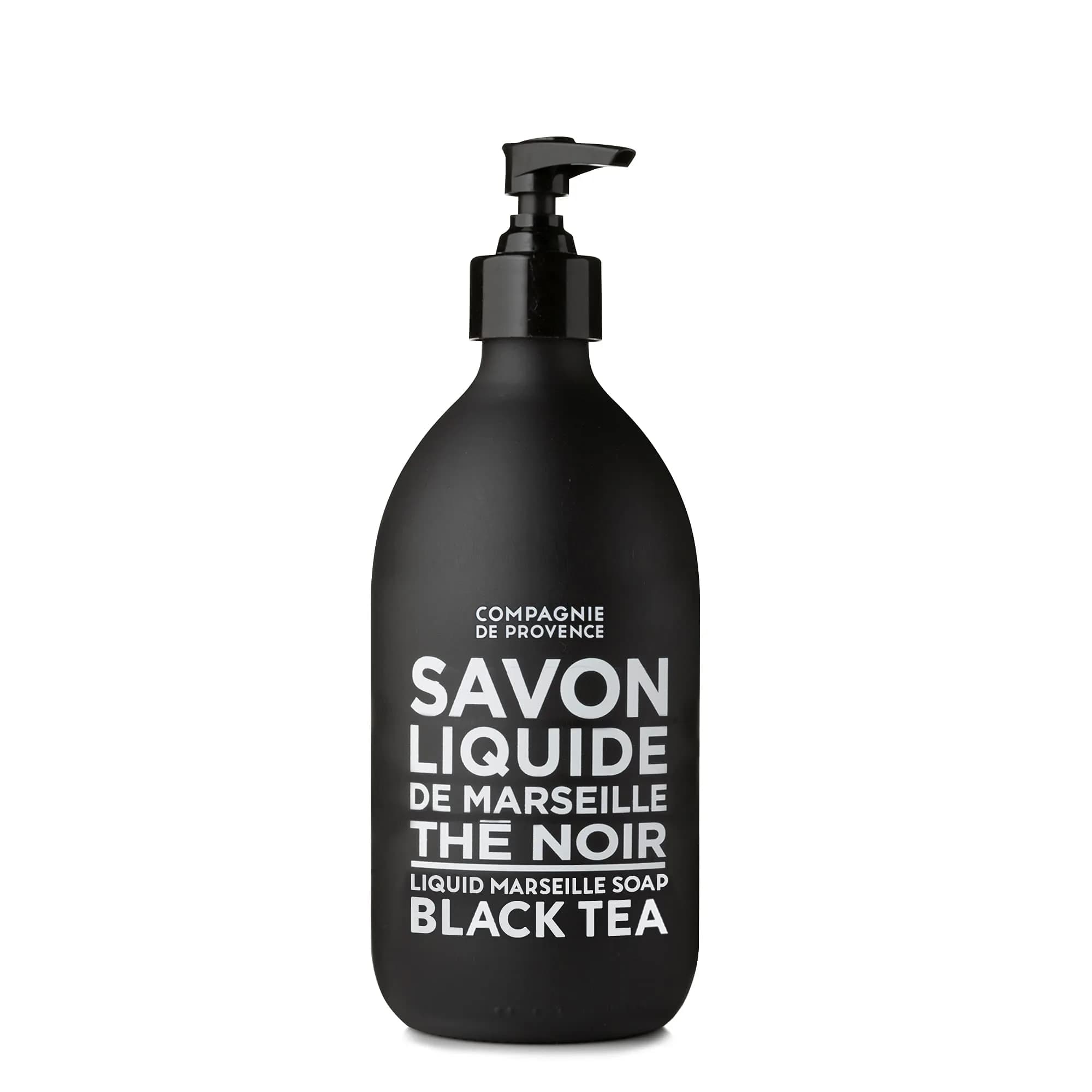 La Compagnie de Provence Savon de Marseille Liquid Soap, Black Tea, 16.7 Fl Oz | Luxurious French Hand & Body Wash — Black Tea