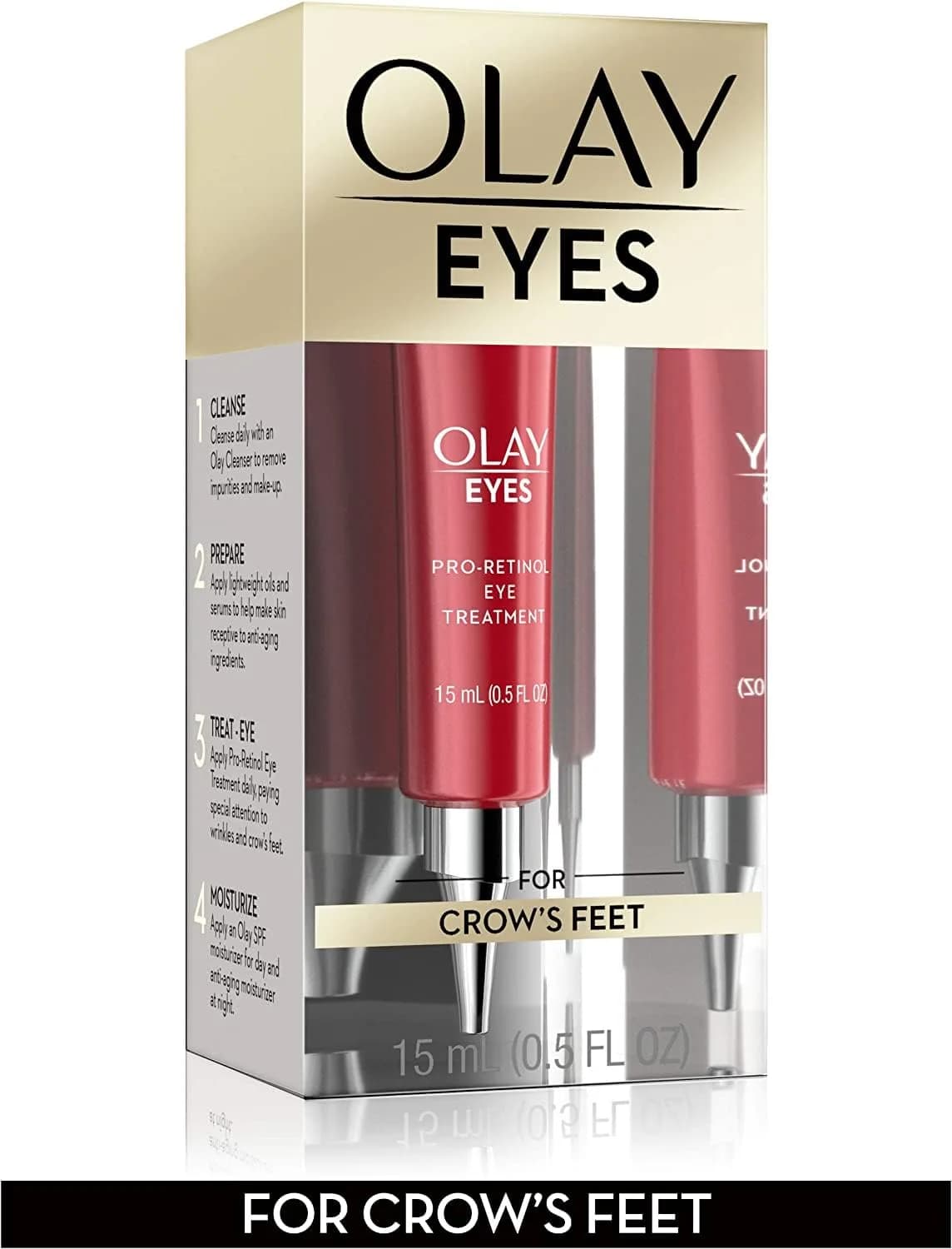 Olay Eyes Pro Retinol Eye Cream Anti-Wrinkle Treatment for Crow's Feet 15ml (0.5 Fl Oz) | Dermatologically Tested for Smoother Eyes - view 7