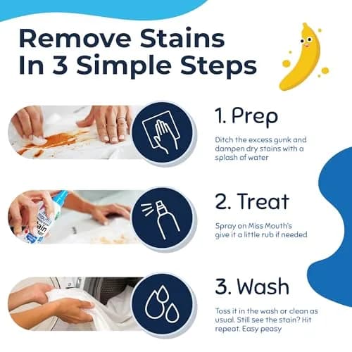 Miss Mouth's Messy Eater Stain Treater Spray 118ml (4 Fl Oz) | EPA Safer Choice Certified Laundry Stain Remover thumbnail 8