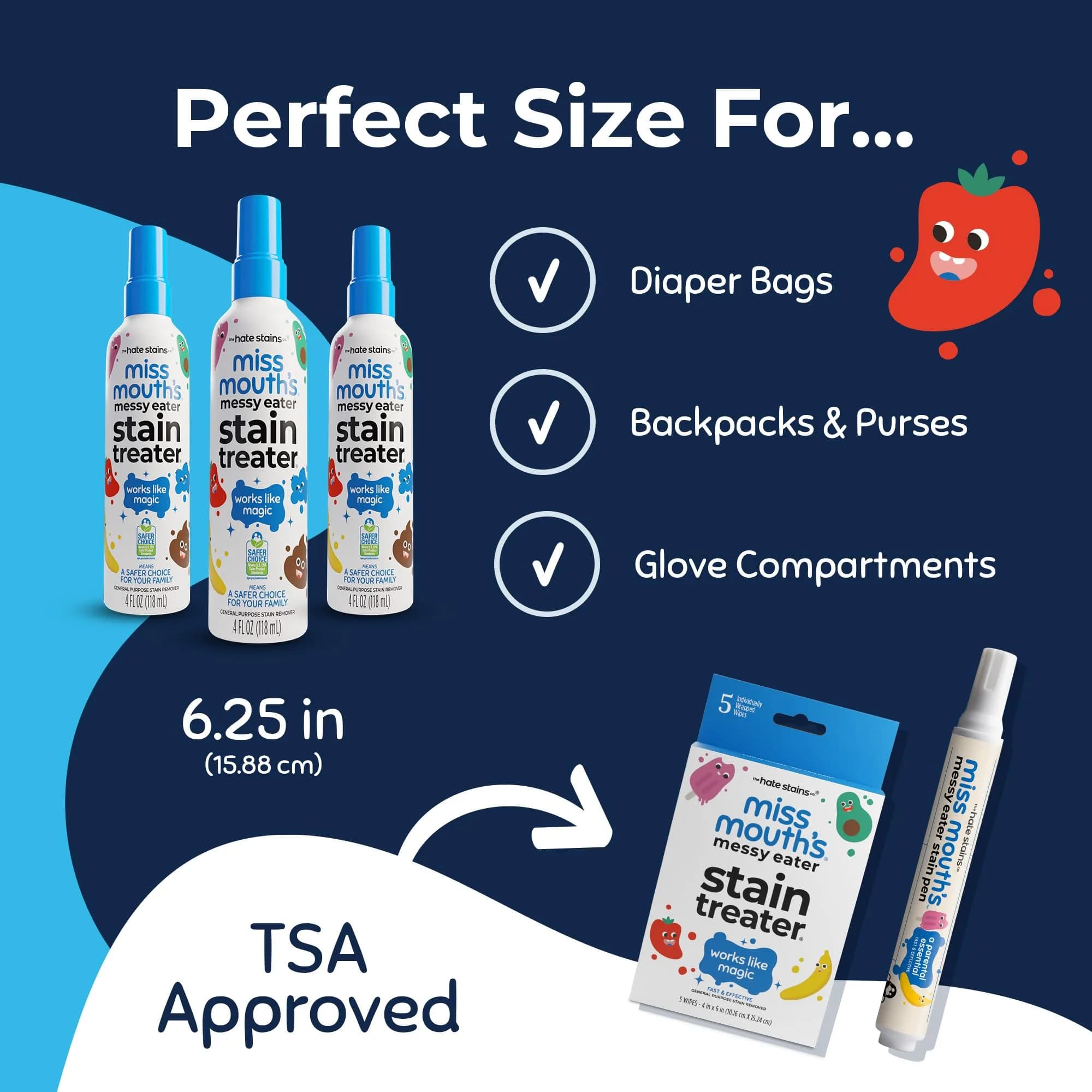 Miss Mouth's Messy Eater Stain Treater Spray 118ml (4 Fl Oz) | EPA Safer Choice Certified Laundry Stain Remover - view 9