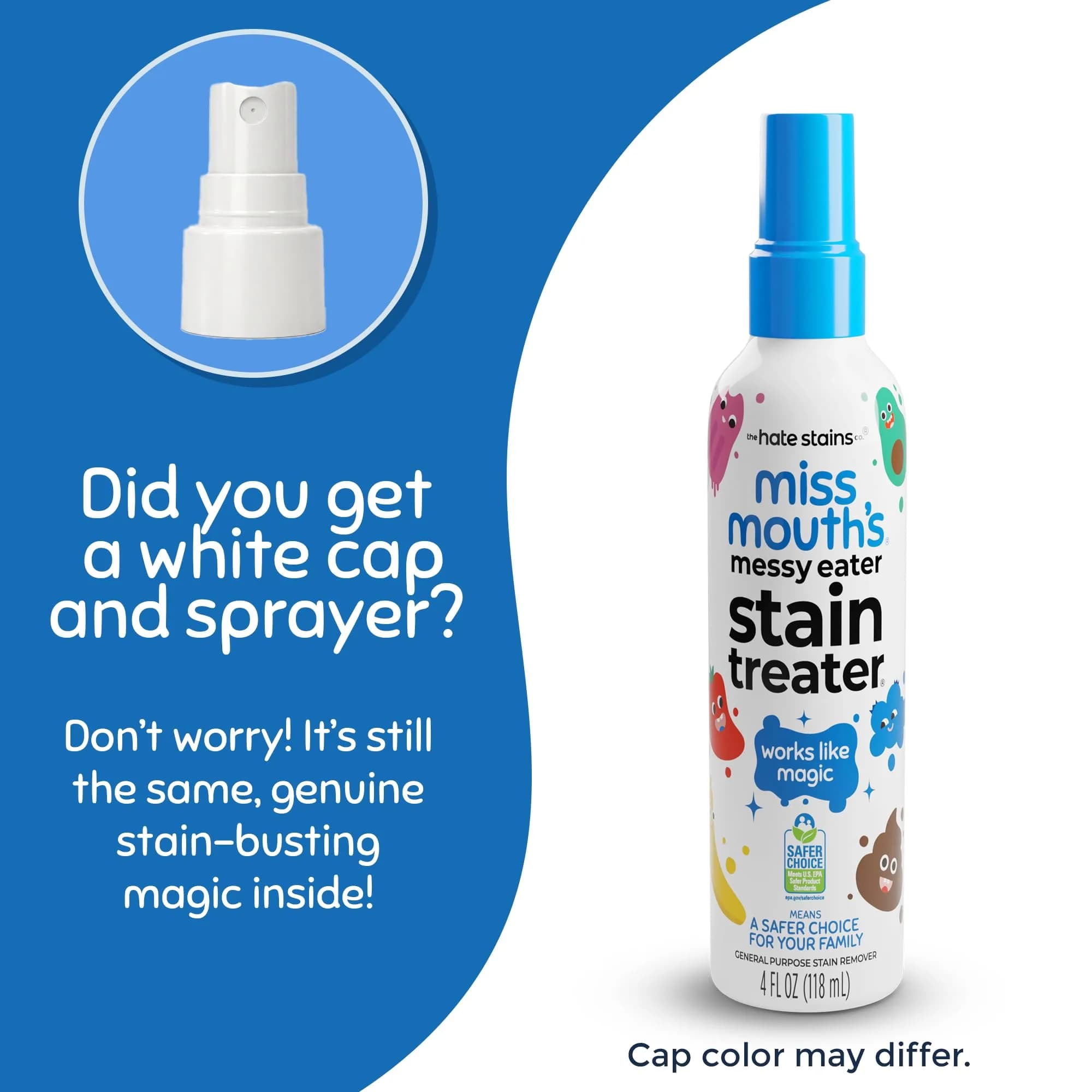 Miss Mouth’s Messy Eater Stain Treater Spray 4oz | EPA Safer Choice Certified Laundry Stain Remover | 1 Pack - view 3