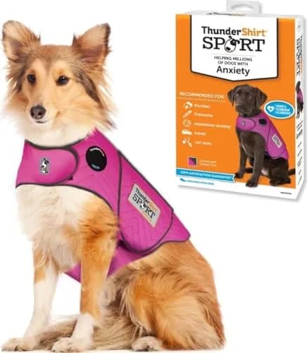 Thundershirt Dog Anxiety Vest Large Fuchsia Sport | Calms Separation Anxiety & Fear thumbnail 1