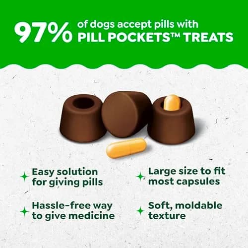 Greenies Pill Pockets Large Size Dog Treats Hickory Smoke 60 Count (15.8 oz / 448 g) | Vet-Recommended Pill Masking Treat thumbnail 2