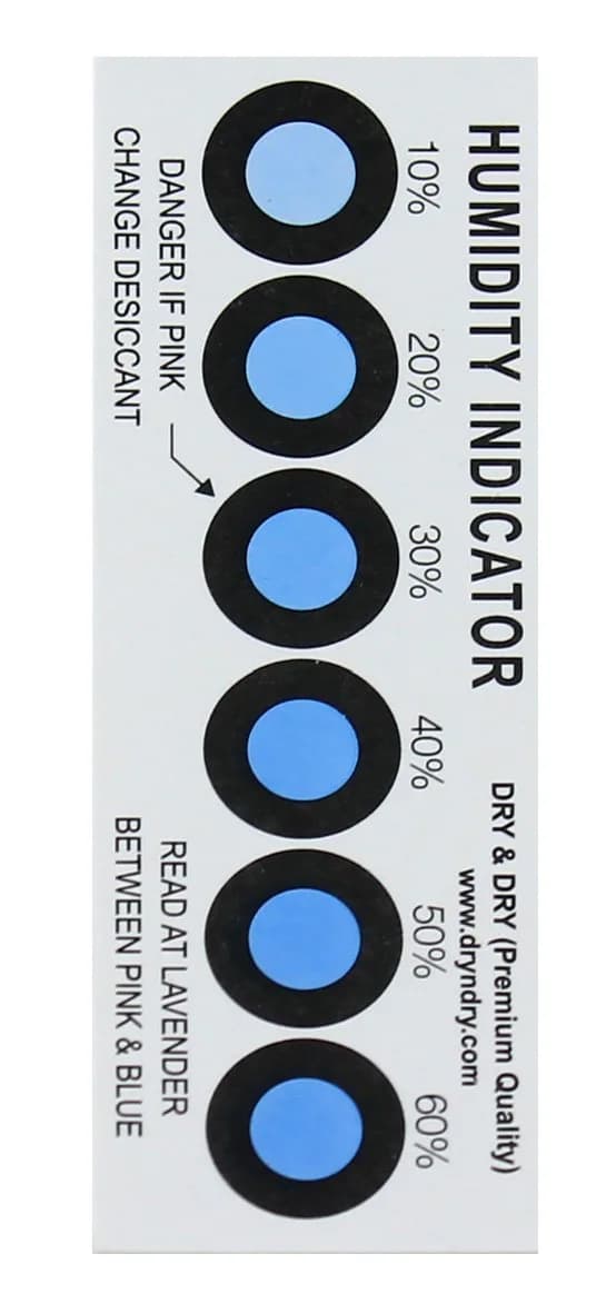Dry & Dry Humidity Indicator Cards 50 Pack (Reusable) | 10-60% RH, 6 Spots - view 3
