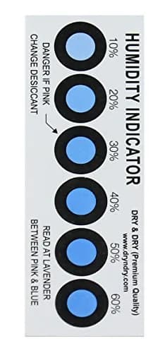 Dry & Dry Humidity Indicator Cards 50 Pack (Reusable) | 10-60% RH, 6 Spots thumbnail 3