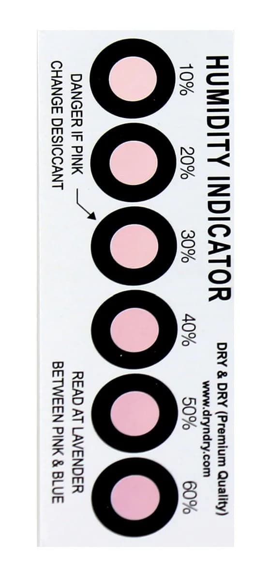 Dry & Dry Humidity Indicator Cards 50 Pack (Reusable) | 10-60% RH, 6 Spots - view 4