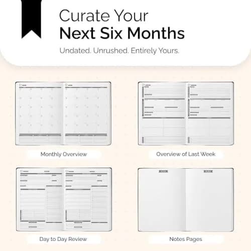 Panda Planner Pro A4 Daily Planner 2026 | 6-Month Undated Large 8.5x11 Black thumbnail 4