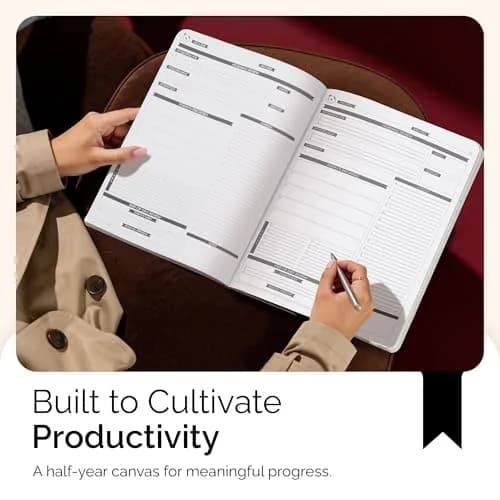 Panda Planner Pro A4 Daily Planner 2026 | 6-Month Undated Large 8.5x11 Black thumbnail 6