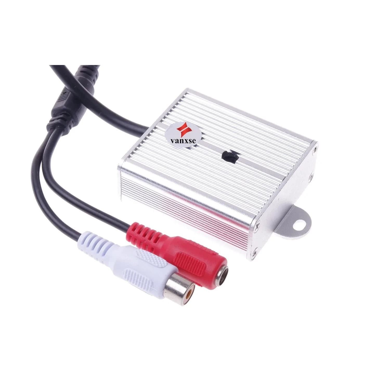Vanxse Mini Microphone High Sensitive Pickup Audio Mic Waterproof Metal Case for CCTV Security Camera DVR System