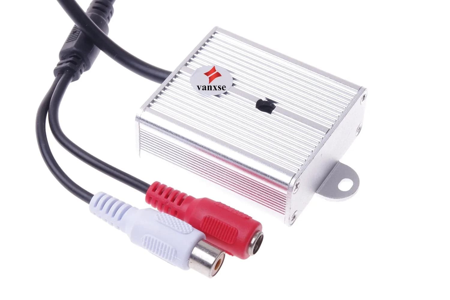 Vanxse Mini Microphone High Sensitive Pickup Audio Mic Waterproof Metal Case for CCTV Security Camera DVR System - main product image