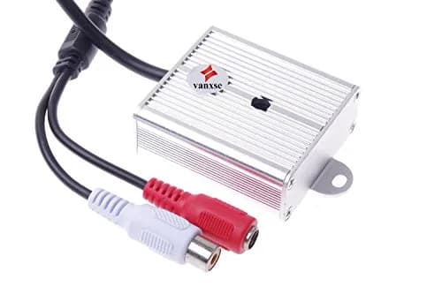 Vanxse Mini Microphone High Sensitive Pickup Audio Mic Waterproof Metal Case for CCTV Security Camera DVR System thumbnail 1