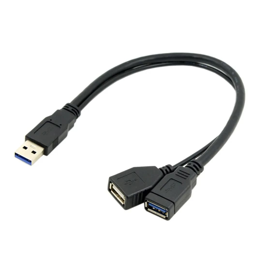 chenyang USB 3.0 Splitter Y Cable 1 Male to 2 Female | Extra Power Data Extension Cable for 2.5" Mobile Hard Disk