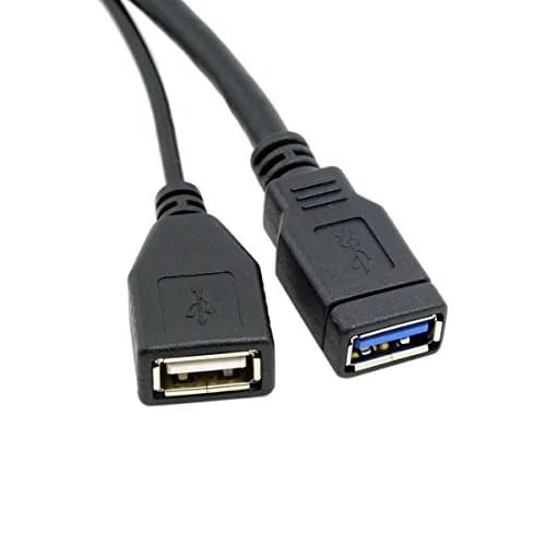 chenyang USB 3.0 Splitter Y Cable 1 Male to 2 Female | Extra Power Data Extension Cable for 2.5" Mobile Hard Disk thumbnail 5
