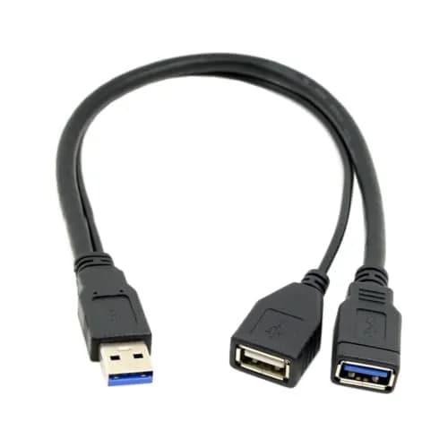 chenyang USB 3.0 Splitter Y Cable 1 Male to 2 Female | Extra Power Data Extension Cable for 2.5" Mobile Hard Disk thumbnail 7