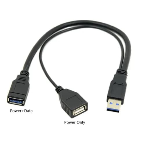 chenyang USB 3.0 Splitter Y Cable 1 Male to 2 Female | Extra Power Data Extension Cable for 2.5" Mobile Hard Disk thumbnail 8
